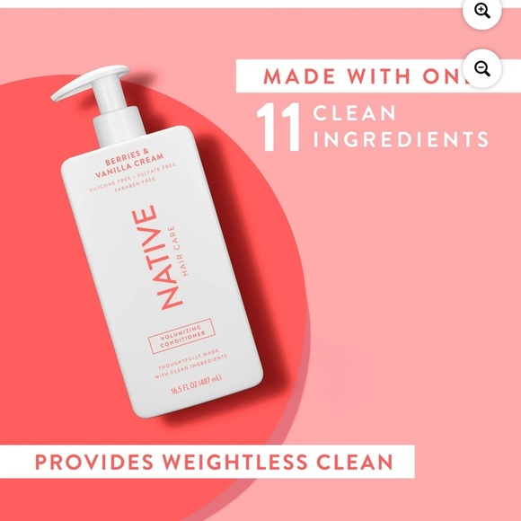 Native Strengthening Conditioner, Berries and Vanilla, Sulfate Free 16.5oz - Picture 6 of 6